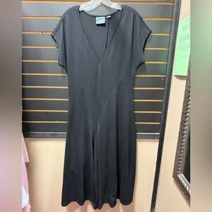 Maeve Black Stretch Knit Midi Dress Size XL